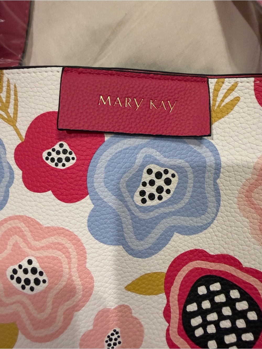 Mary Kay Floral Reversible Tote Bag | Large Pink & Blue Print | NWOT - Picture 2 of 4